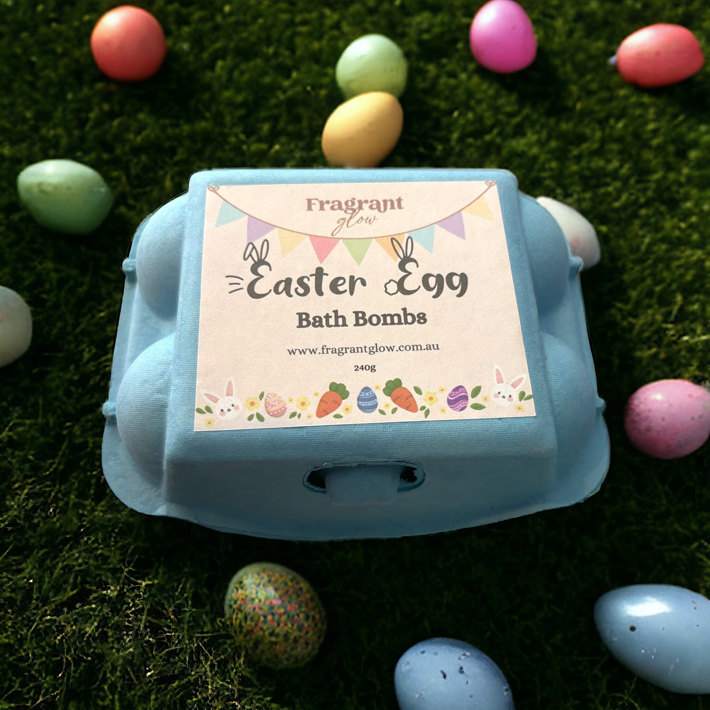 Easter Egg Bath Bomb Pack - Blue Carton