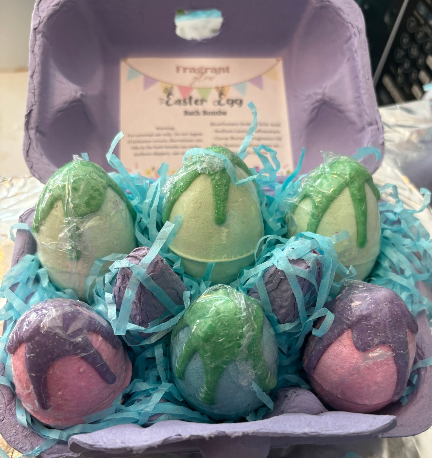 Easter Egg Bath Bomb Pack - Purple Carton