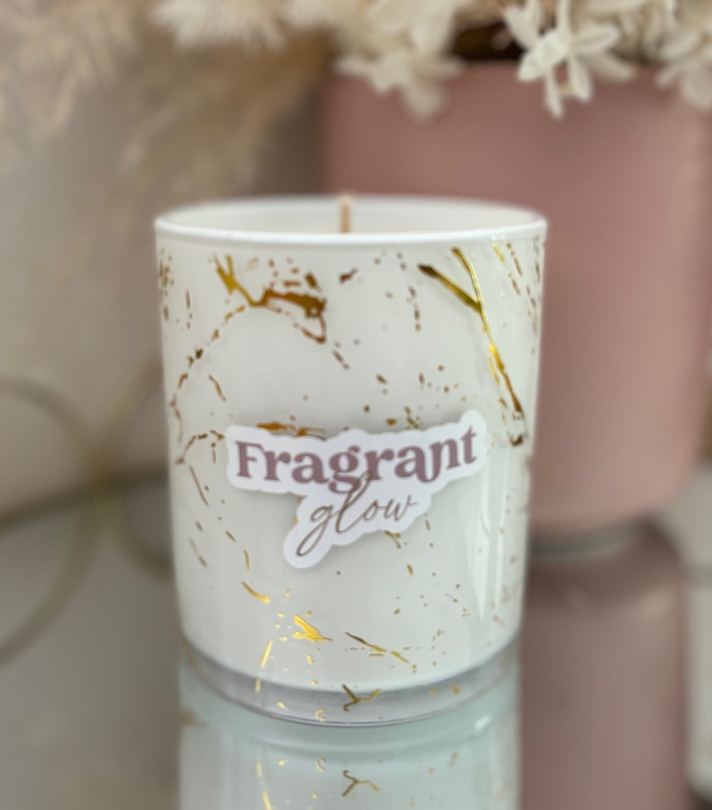 Clean Linen Gold Marble Soy Candle