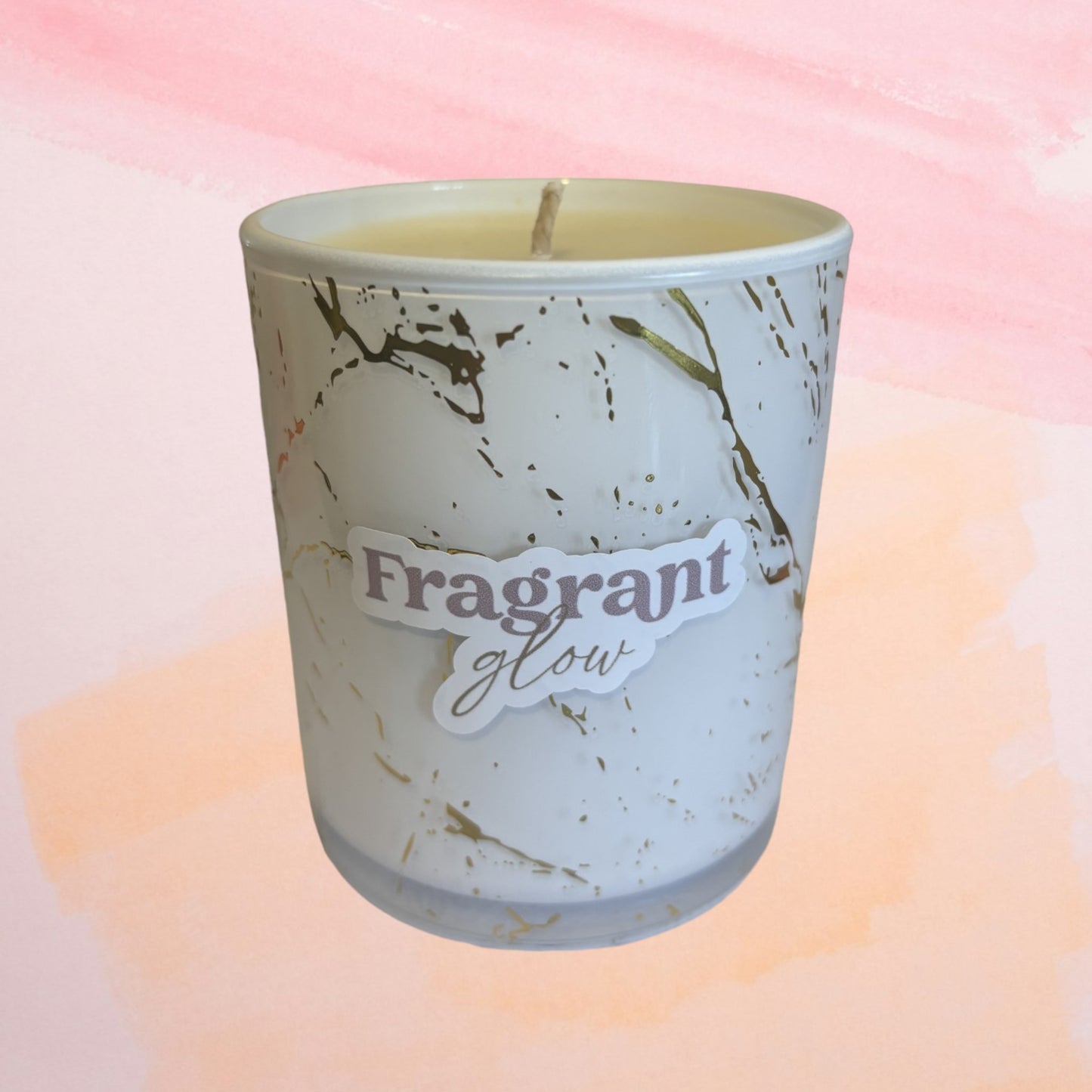 Lime & Sandalwood - Gold Marble Soy Candle